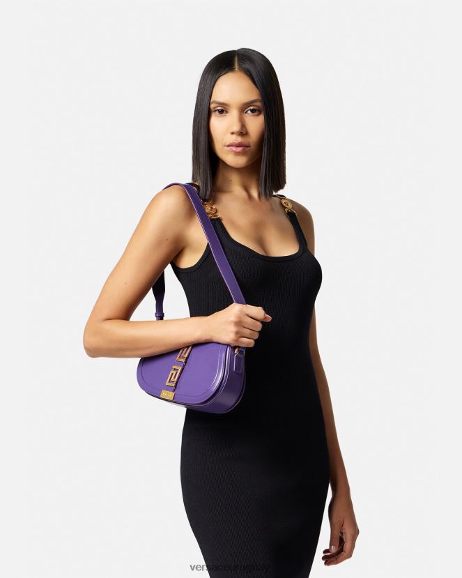 Versace bolso de hombro con greca diosa mujer Violeta bolsas H88R0H264