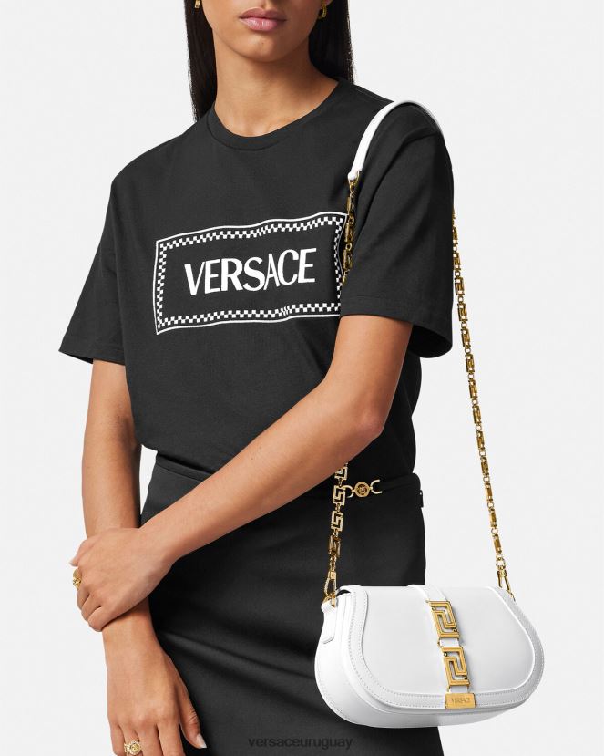 Versace bolso de hombro con greca diosa mujer blanco bolsas H88R0H253