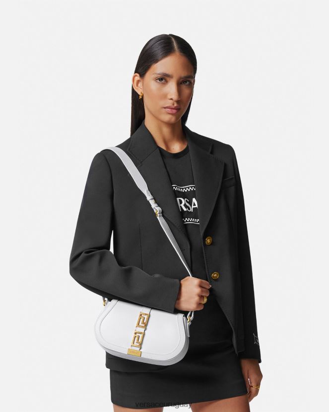 Versace bolso de hombro con greca diosa mujer blanco bolsas H88R0H253