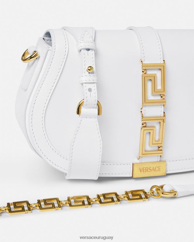 Versace bolso de hombro con greca diosa mujer blanco bolsas H88R0H253