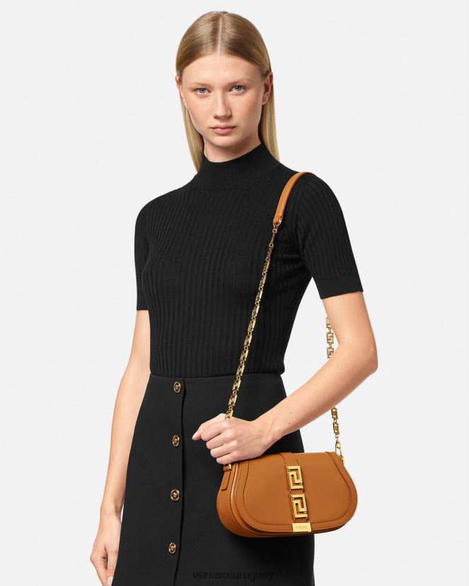Versace bolso de hombro con greca diosa mujer caramelo bolsas H88R0H249