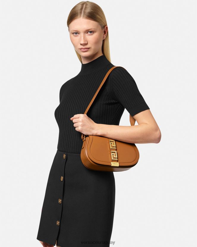 Versace bolso de hombro con greca diosa mujer caramelo bolsas H88R0H249