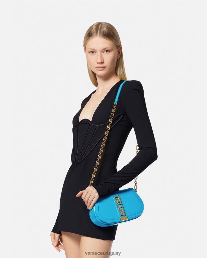 Versace bolso de hombro con greca diosa mujer dv azul bolsas H88R0H266