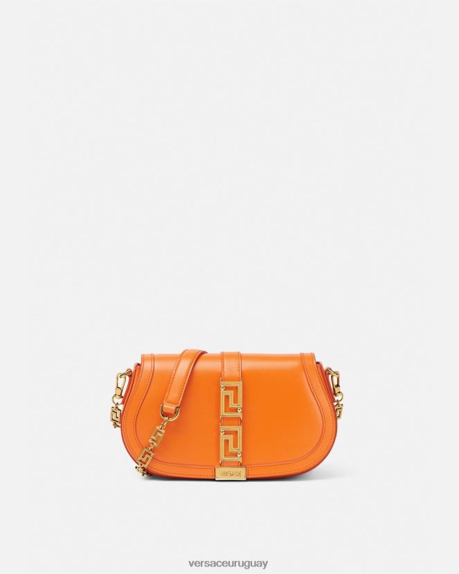 Versace bolso de hombro con greca diosa mujer naranja bolsas H88R0H250