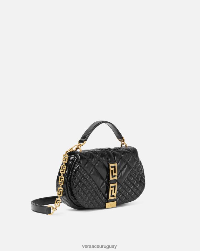 Versace bolso de hombro con greca diosa mujer negro bolsas H88R0H246