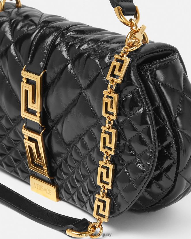 Versace bolso de hombro con greca diosa mujer negro bolsas H88R0H246