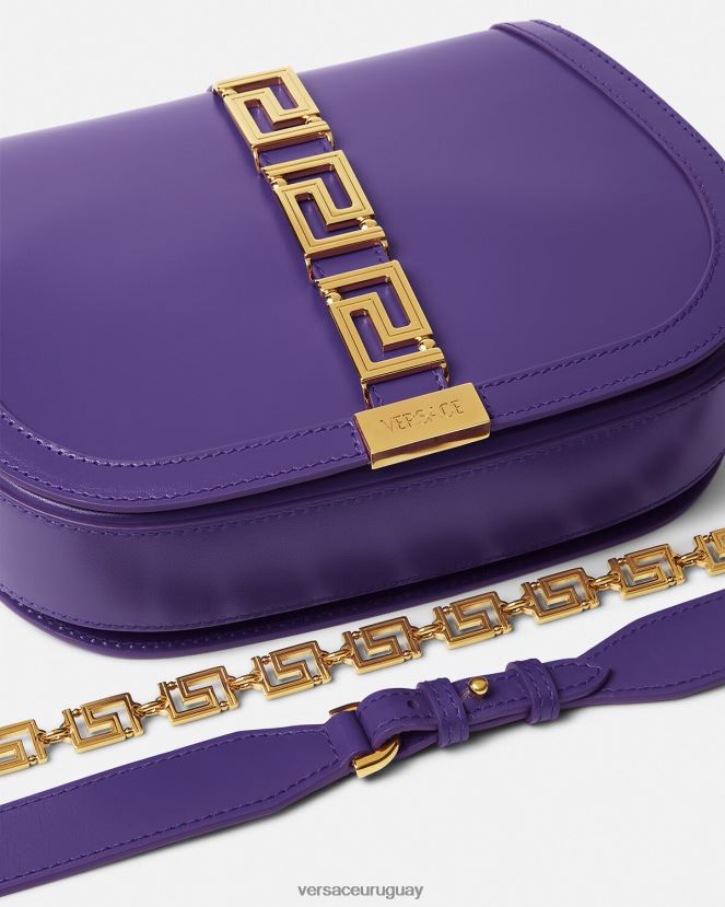 Versace bolso de hombro grande con greca diosa mujer Violeta bolsas H88R0H271