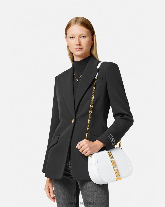 Versace bolso de hombro grande con greca diosa mujer blanco bolsas H88R0H255