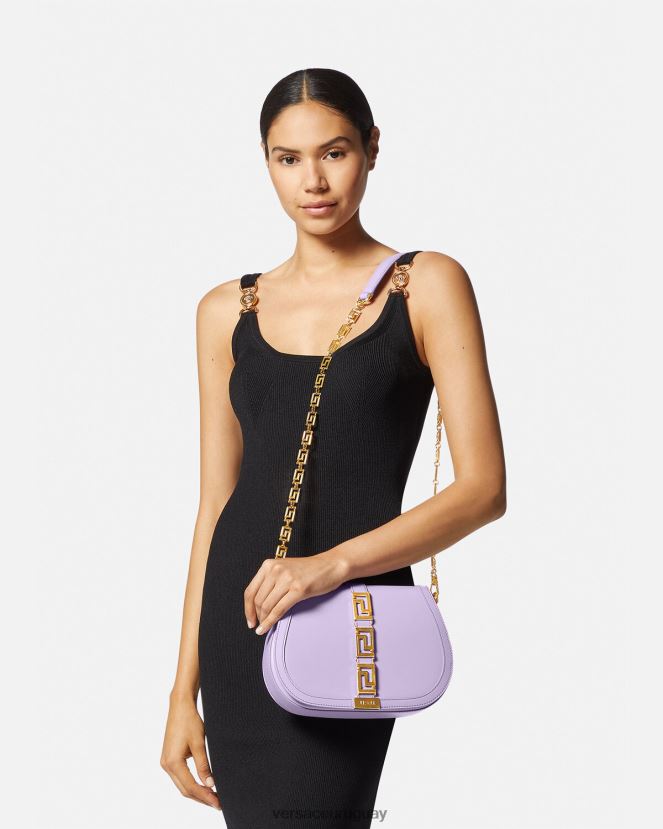Versace bolso de hombro grande con greca diosa mujer lila bolsas H88R0H272
