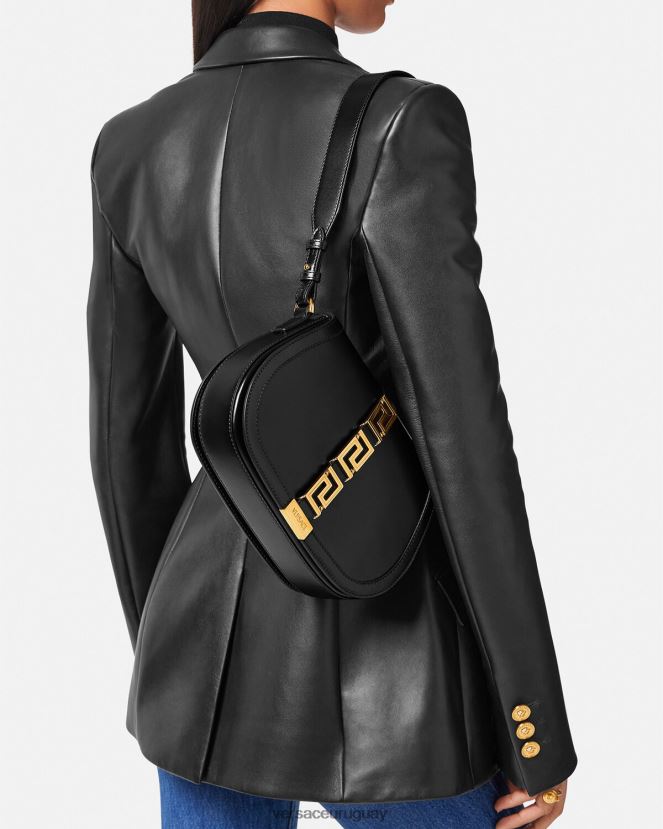 Versace bolso de hombro grande con greca diosa mujer negro bolsas H88R0H254