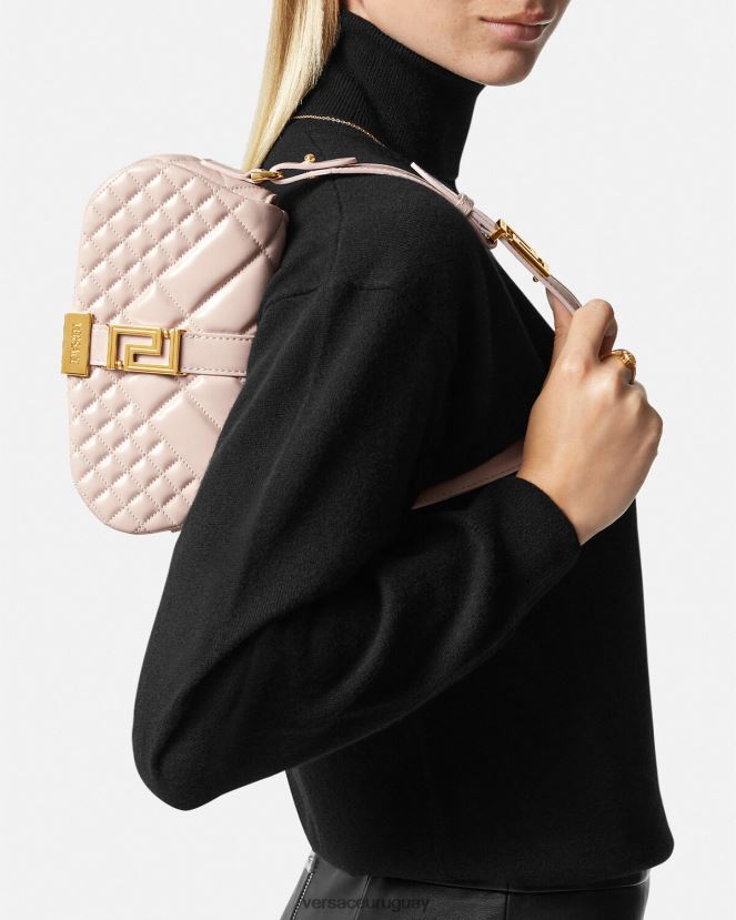 Versace bolso de hombro mini con greca diosa mujer Rosa claro bolsas H88R0H243