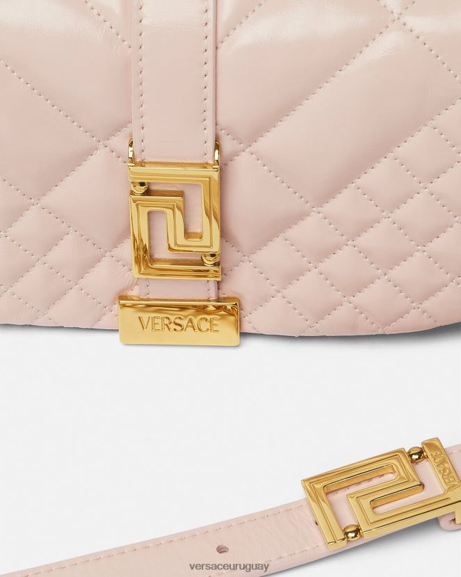 Versace bolso de hombro mini con greca diosa mujer Rosa claro bolsas H88R0H243