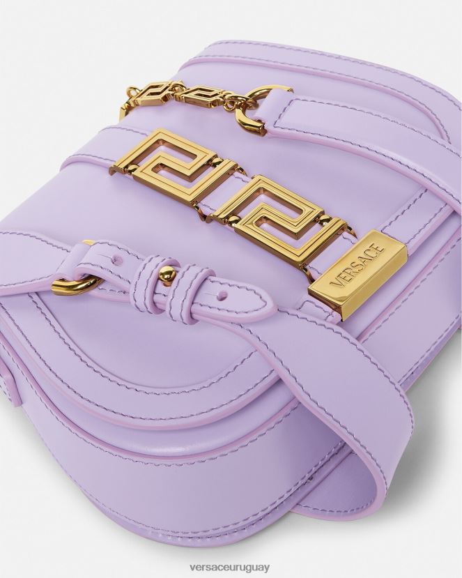 Versace bolso de hombro pequeño con Greca Diosa mujer lila bolsas H88R0H263