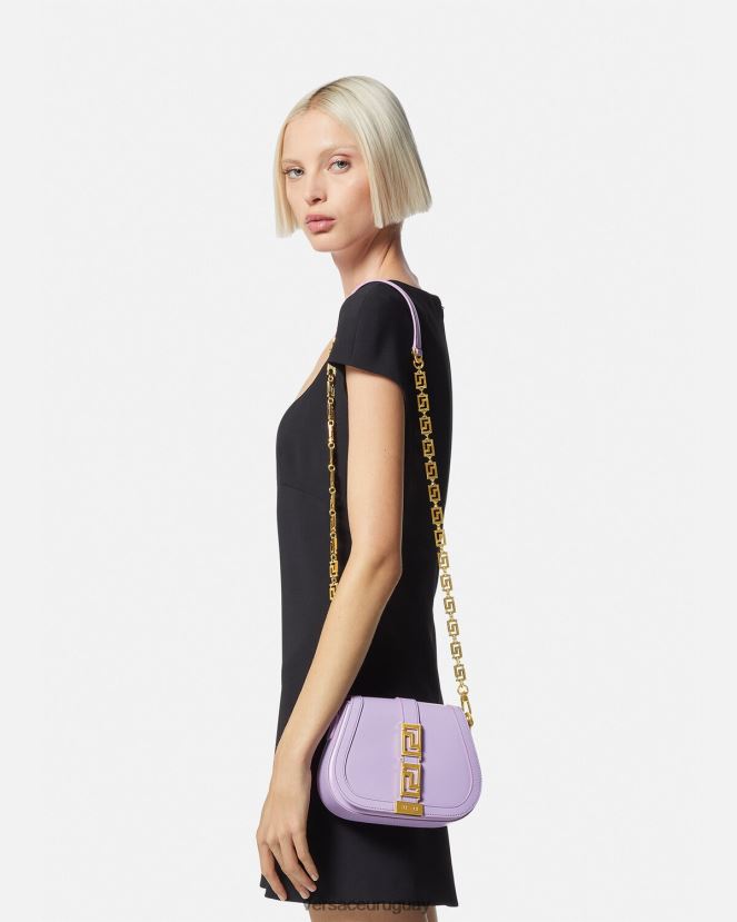 Versace bolso de hombro pequeño con Greca Diosa mujer lila bolsas H88R0H263
