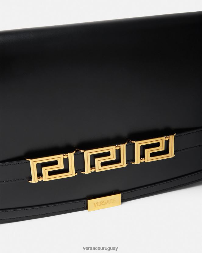 Versace bolso de mano con greca diosa mujer negro bolsas H88R0H261