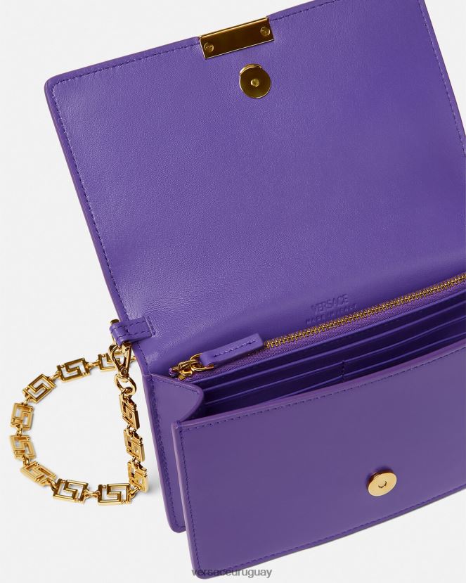 Versace bolso mini con greca diosa mujer Violeta bolsas H88R0H268