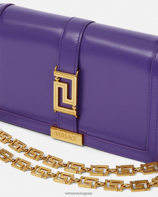 Versace bolso mini con greca diosa mujer Violeta bolsas H88R0H268