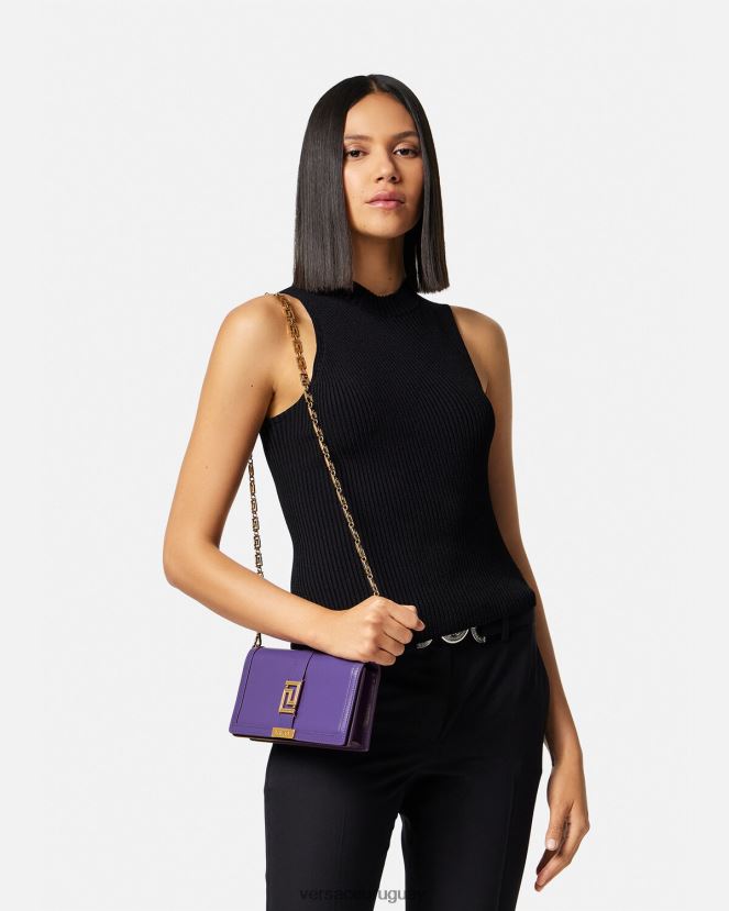 Versace bolso mini con greca diosa mujer Violeta bolsas H88R0H268