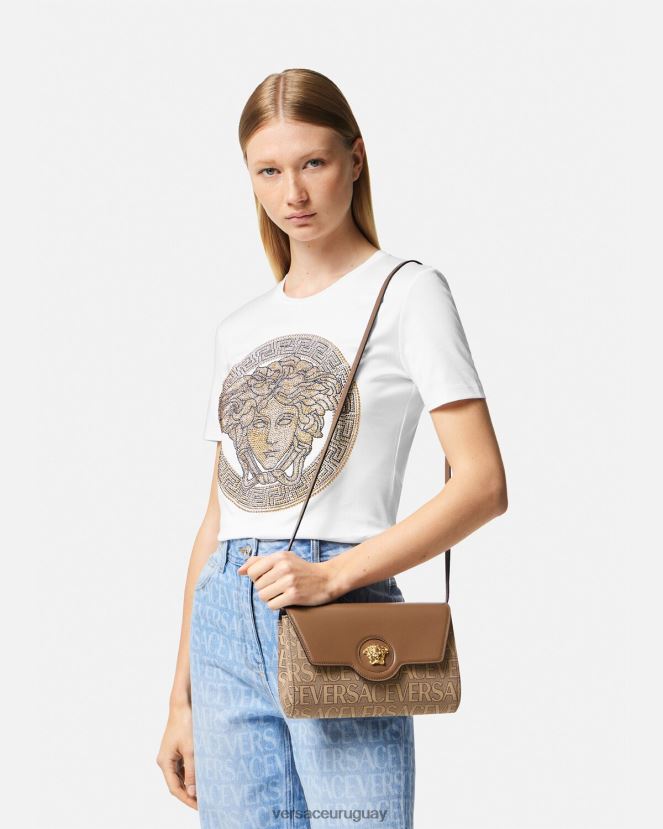 Versace bandolera con medusa en toda la prenda mujer marrón bolsas H88R0H327