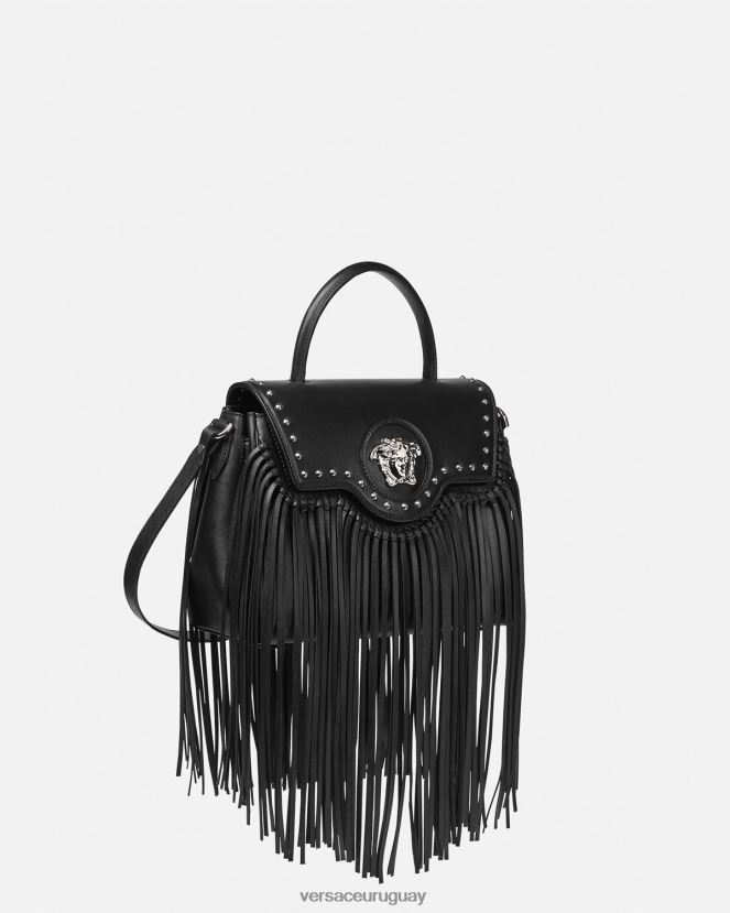 Versace bolso de mano con flecos la medusa mujer negro bolsas H88R0H363