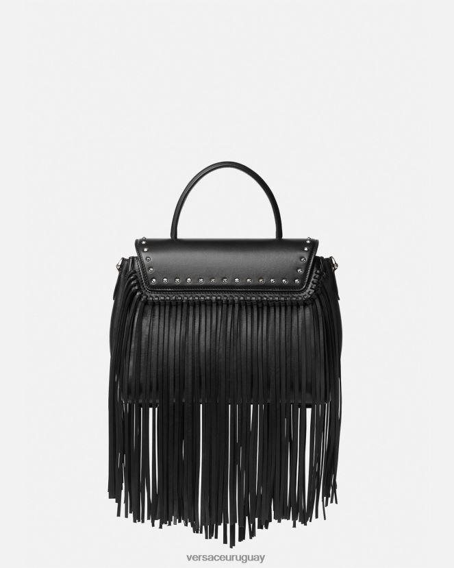 Versace bolso de mano con flecos la medusa mujer negro bolsas H88R0H363