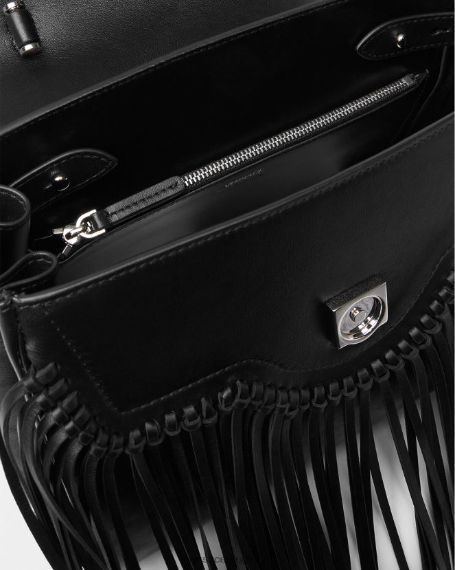 Versace bolso de mano con flecos la medusa mujer negro bolsas H88R0H363