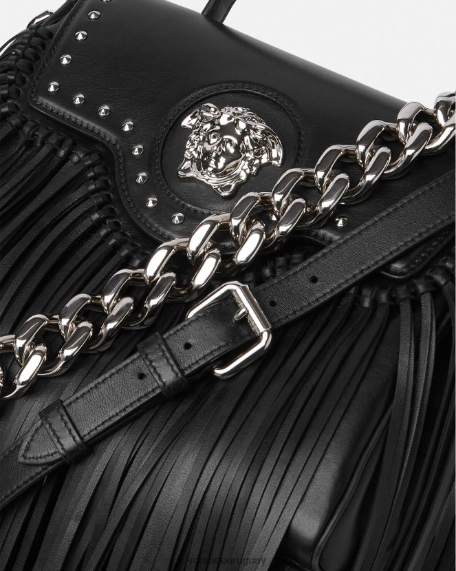 Versace bolso de mano con flecos la medusa mujer negro bolsas H88R0H363
