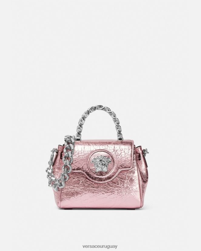 Versace bolso de mano la medusa metalizado pequeño mujer rosa bolsas H88R0H303