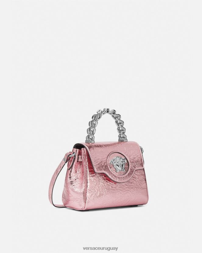 Versace bolso de mano la medusa metalizado pequeño mujer rosa bolsas H88R0H303