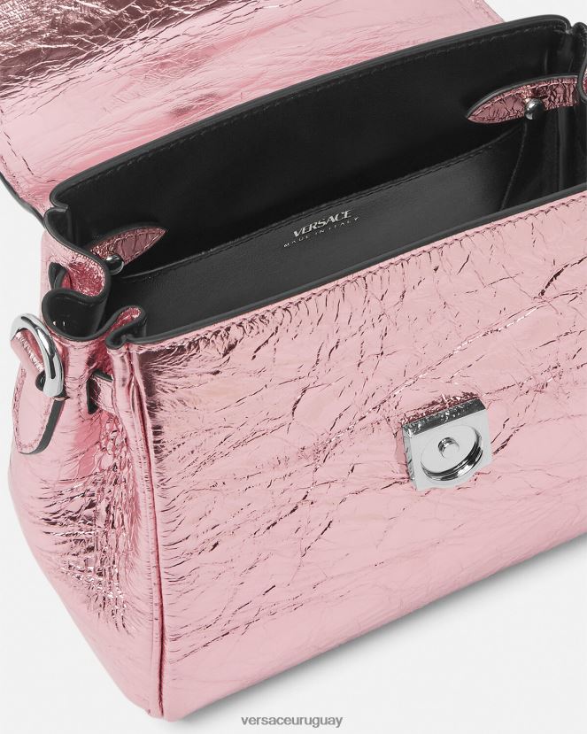 Versace bolso de mano la medusa metalizado pequeño mujer rosa bolsas H88R0H303