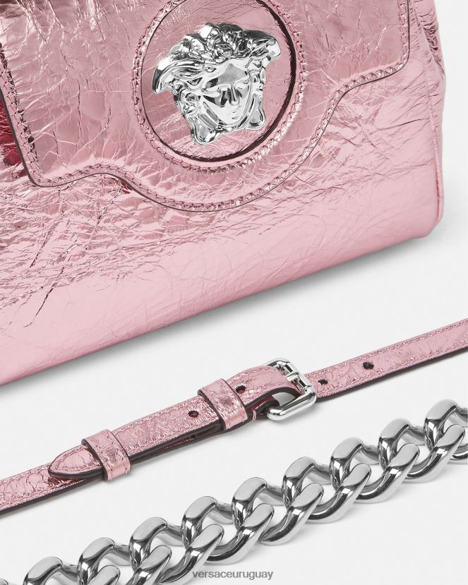 Versace bolso de mano la medusa metalizado pequeño mujer rosa bolsas H88R0H303