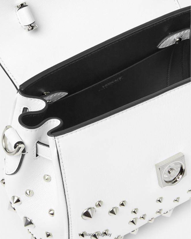 Versace bolso de mano pequeño con pinchos la medusa mujer blanco bolsas H88R0H351