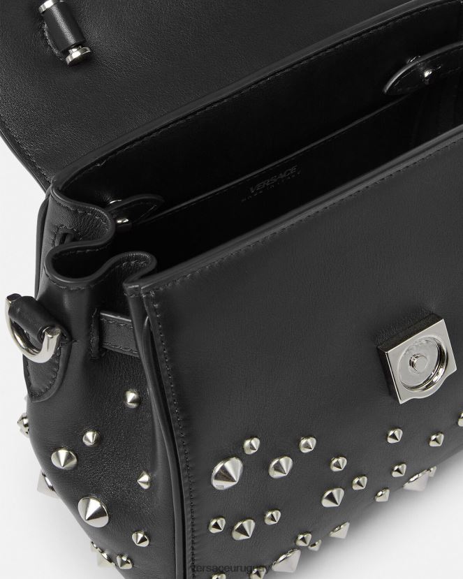 Versace bolso de mano pequeño con pinchos la medusa mujer negro bolsas H88R0H350