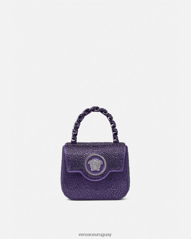 Versace bolso mini con medusa de cristales mujer Violeta bolsas H88R0H360