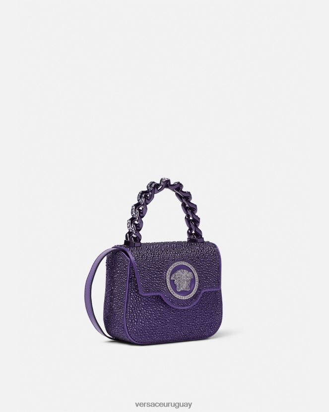 Versace bolso mini con medusa de cristales mujer Violeta bolsas H88R0H360