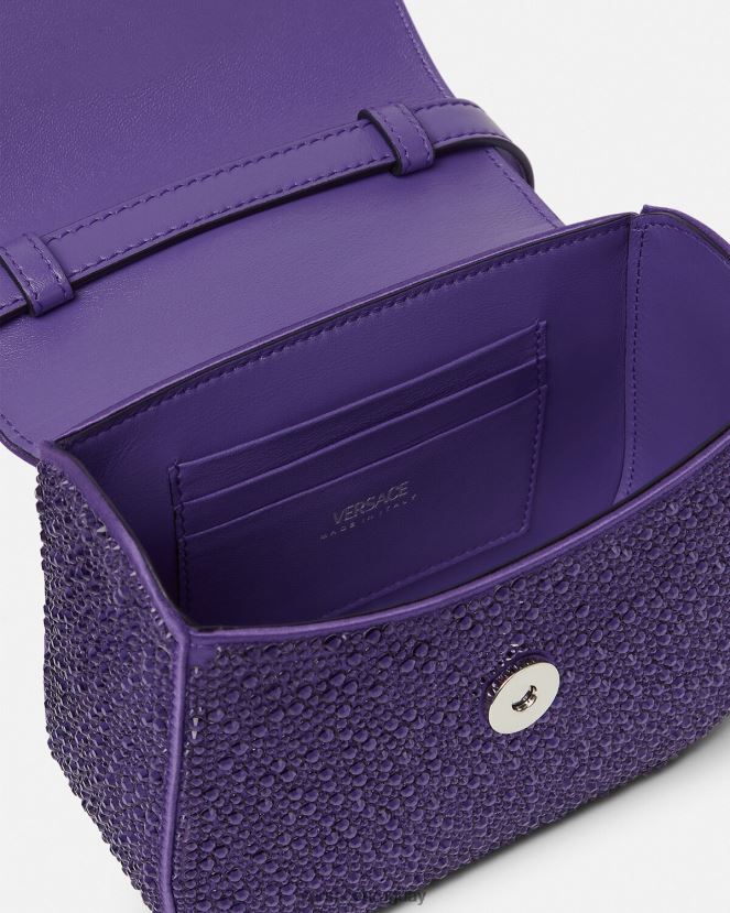 Versace bolso mini con medusa de cristales mujer Violeta bolsas H88R0H360