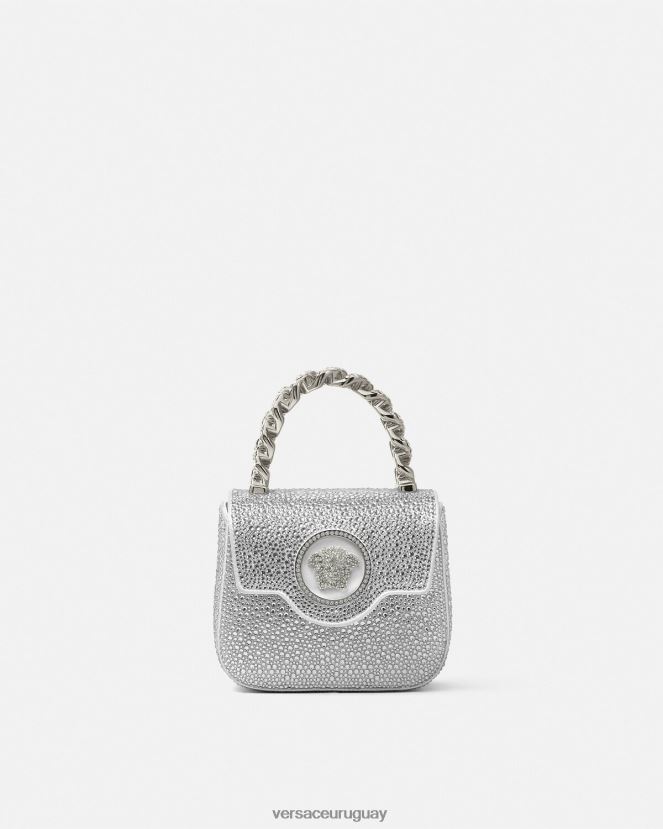 Versace bolso mini con medusa de cristales mujer blanco bolsas H88R0H314