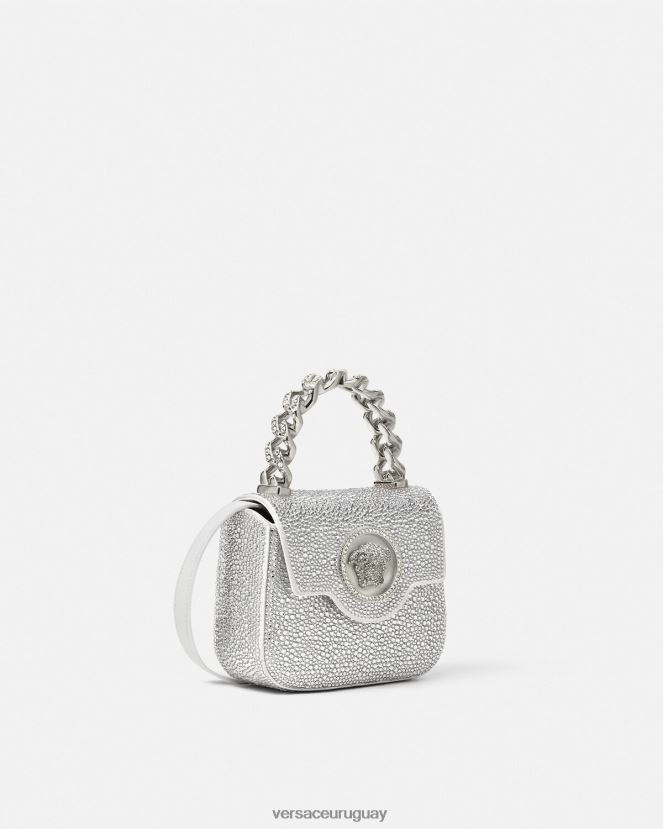 Versace bolso mini con medusa de cristales mujer blanco bolsas H88R0H314