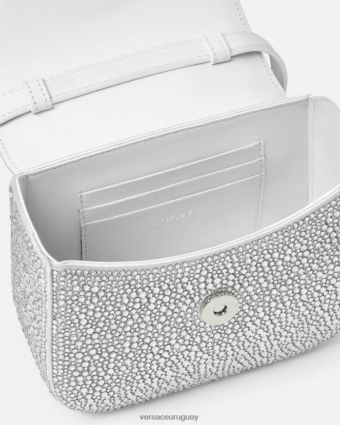 Versace bolso mini con medusa de cristales mujer blanco bolsas H88R0H314