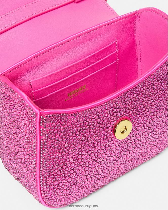 Versace bolso mini con medusa de cristales mujer fucsia bolsas H88R0H315