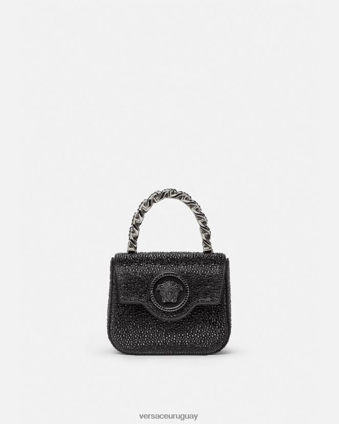 Versace bolso mini con medusa de cristales mujer negro bolsas H88R0H313