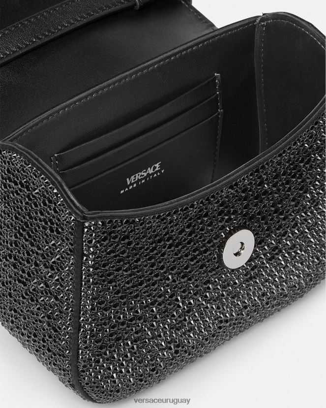 Versace bolso mini con medusa de cristales mujer negro bolsas H88R0H313
