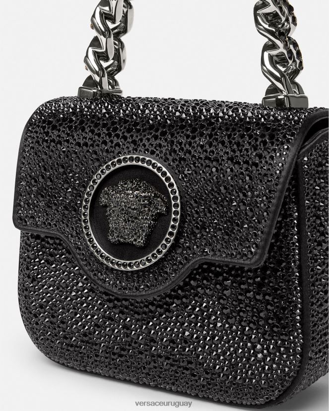 Versace bolso mini con medusa de cristales mujer negro bolsas H88R0H313