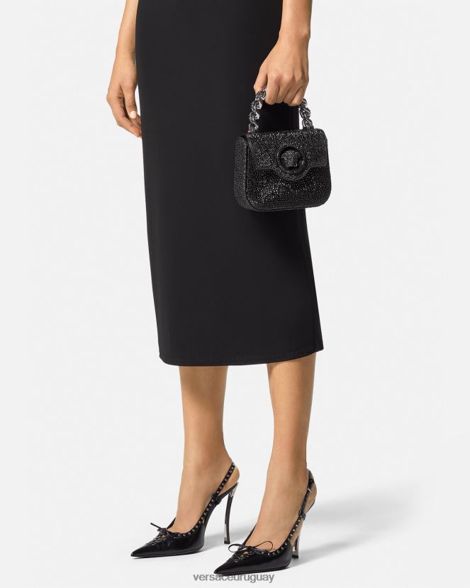 Versace bolso mini con medusa de cristales mujer negro bolsas H88R0H313