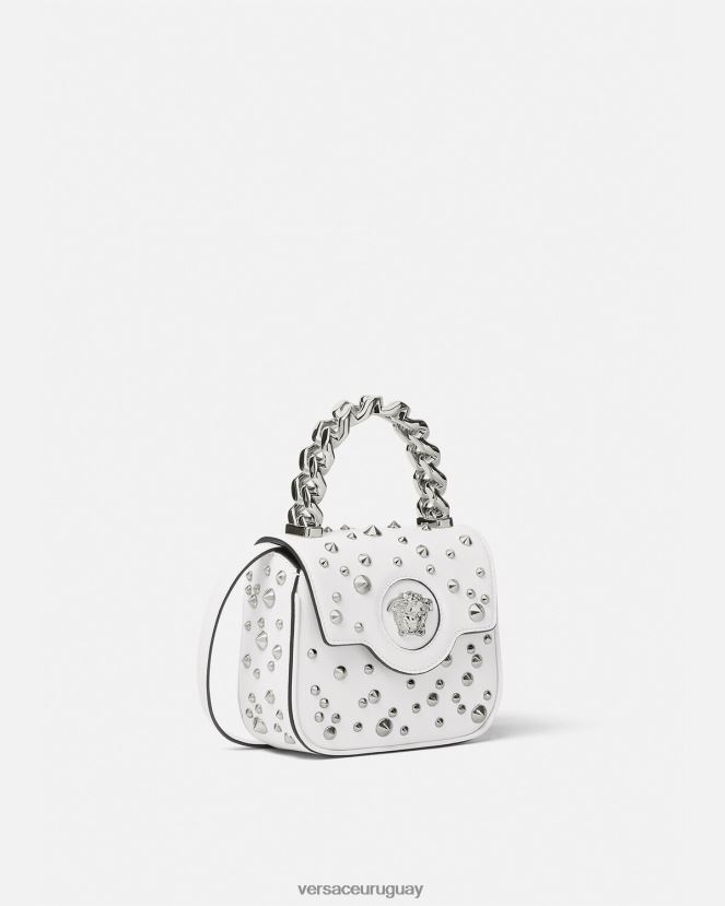 Versace bolso mini con pinchos la medusa mujer blanco bolsas H88R0H353