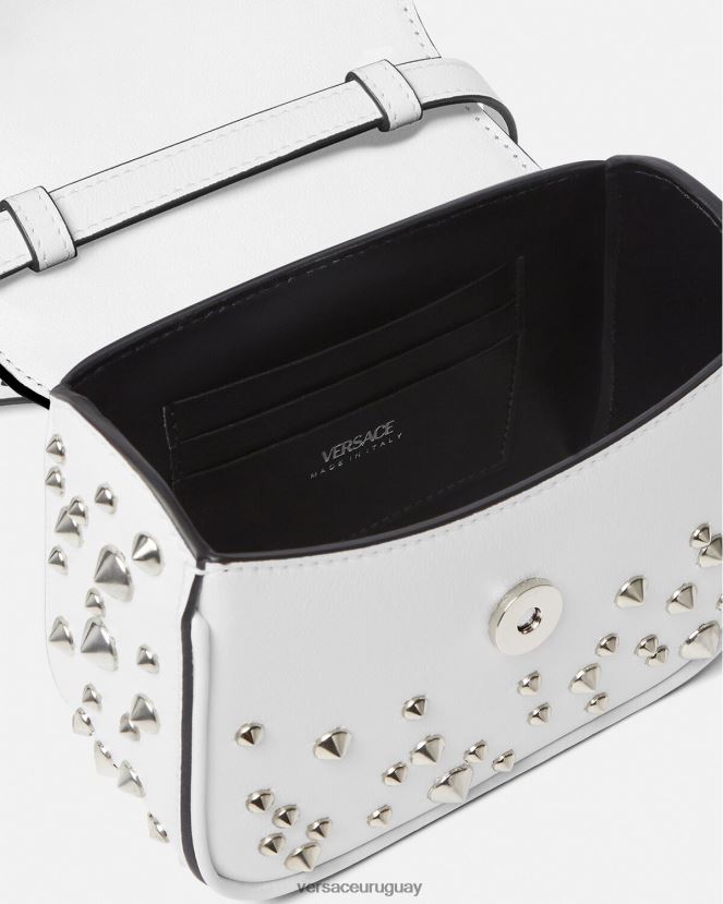 Versace bolso mini con pinchos la medusa mujer blanco bolsas H88R0H353