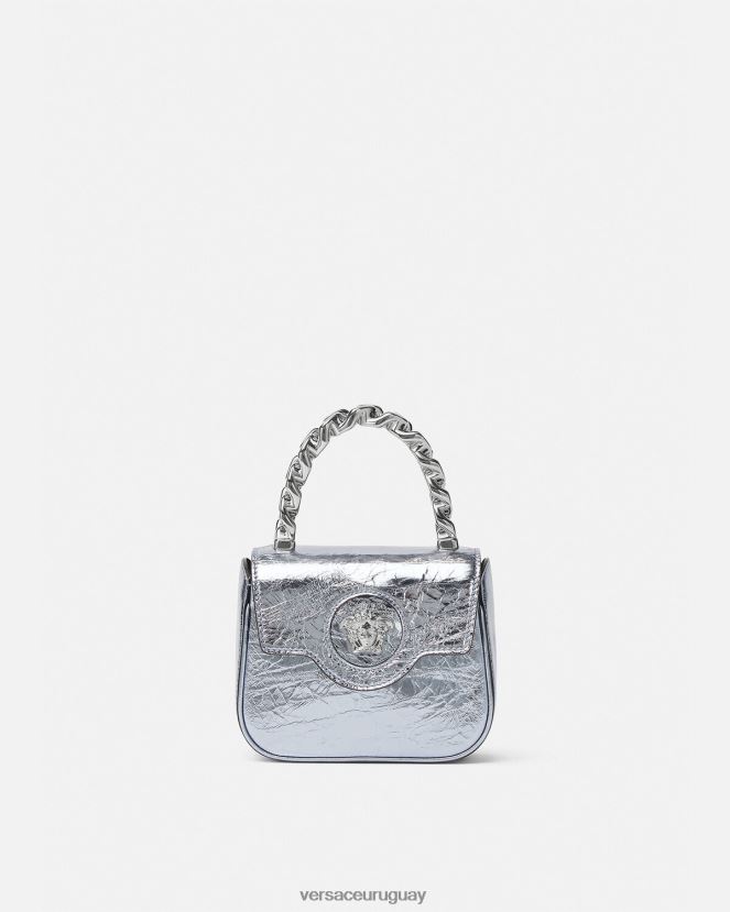 Versace bolso mini metalizado la medusa mujer azul claro bolsas H88R0H302