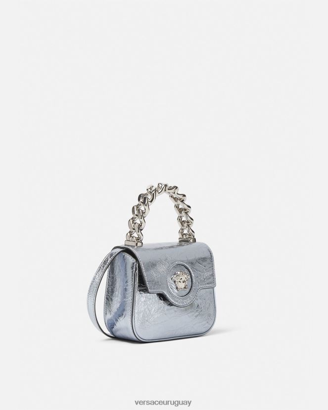Versace bolso mini metalizado la medusa mujer azul claro bolsas H88R0H302