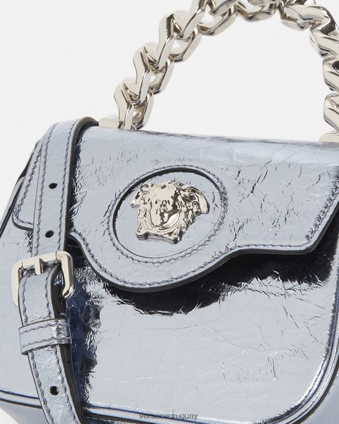 Versace bolso mini metalizado la medusa mujer azul claro bolsas H88R0H302