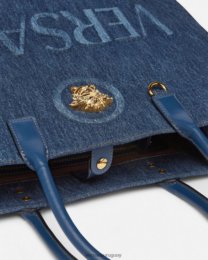 Versace bolso shopper grande con medusa mujer azul bolsas H88R0H339
